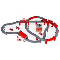 Circuit cale ferata alimentata cu baterii Ecotoys HC494087 Pompieri