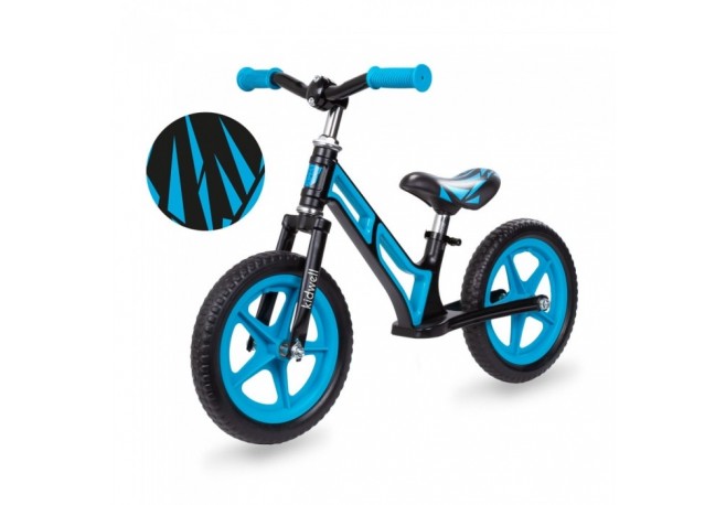 Bicicleta fara pedale cu cadru din magneziu Kidwell COMET - Black Blue