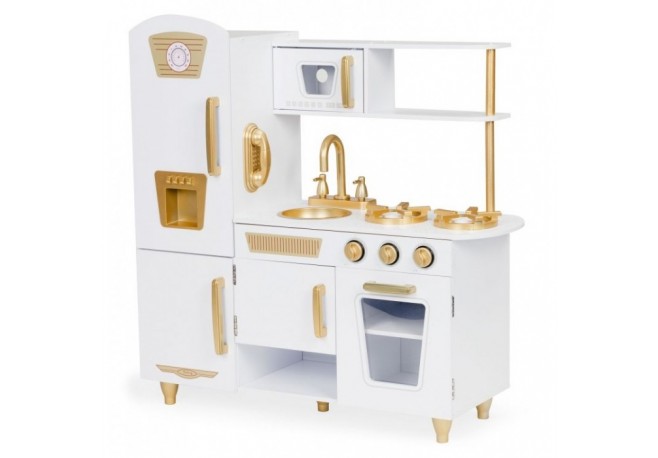Bucatarie mare din lemn pentru copii cu accesorii Ecotoys 7267