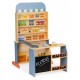 Stand magazin din lemn cu accesorii Ecotoys 4426