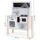 Bucatarie din lemn cu sunete accesorii si LED-uri Ecotoys PLK537