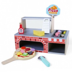 Cuptor pentru pizza din lemn + accesorii Ecotoys 4366