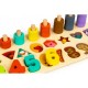 Jucarie educativa din lemn 3 in 1 Ecotoys PH05R005