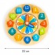 Jucarie educativa din lemn 3 in 1 tip ceas Ecotoys PH05I006