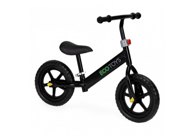 Bicicleta fara pedale cu roti din spuma EVA Ecotoys JM-763 - Negru