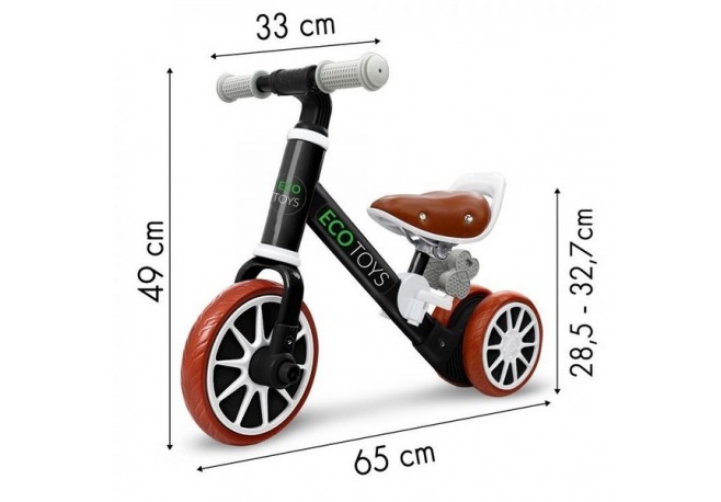 Bicicleta fara pedale Ecotoys LC-V1307 - Negru - Resigilat