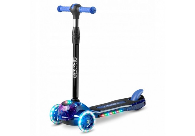 Trotineta cu roti cu LED Ricokids Piko 765012 - Negru - Albastru