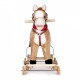 Calut balansoar cu roti sunete si coada in miscare Ecotoys XL-106W - Bej