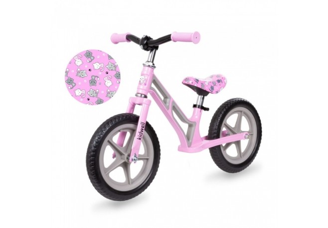 Bicicleta fara pedale cu cadru din magneziu Kidwell COMET - Pink Gray