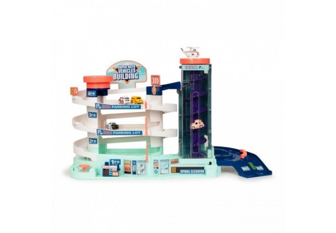 Garaj tip parcare pentru masinute cu lift electric Ecotoys HC493514