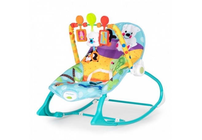 Balansoar cu vibratii 2 in 1 Ecotoys 8615 - Turcoaz