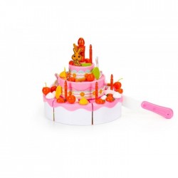 Set tort aniversar cu accesorii 125 de elemente Ecotoys HC441048