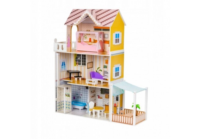 Casuta de papusi din lemn pentru copii Ecotoys W06A412