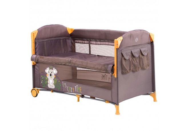 Patut pliabil Chipolino Merida vanilla cu laterala culisanta