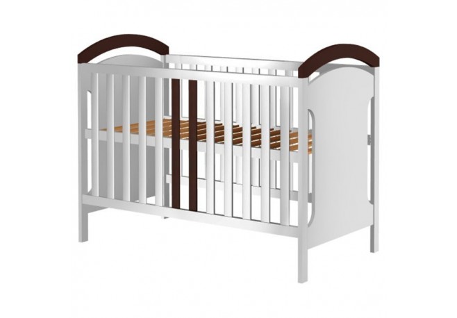 Patut copii din lemn Hubners Hansell 120x60 cm alb-venghe