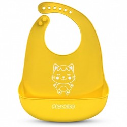 Bavetica din silicon cu buzunar Ricokids 700390 - Galben