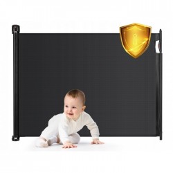 Bariera de protectie pentru scari si usi 50-140 cm Nukido 718400 - Negru