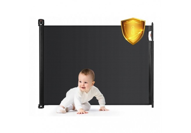 Bariera de protectie pentru scari si usi 50-140 cm Nukido 718400 - Negru