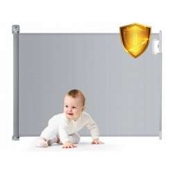 Bariera de protectie pentru scari si usi 50-140 cm Nukido 718401 - Gri