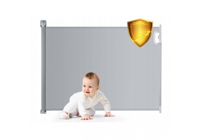 Bariera de protectie pentru scari si usi 50-140 cm Nukido 718401 - Gri