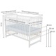 Babyneeds - Patut din lemn Ola 120x60 cm Din lemn de pin Stabil si rezistent Inaltime saltea reglabila pe 3 nivele Laterala cu 3