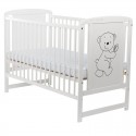 BabyNeeds - Patut din lemn Timmi 120x60 cm Din lemn de pin si mdf Stabil si rezistent Inaltime saltea reglabila pe 3 nivele Late
