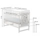 BabyNeeds - Patut din lemn Timmi 120x60 cm Din lemn de pin si mdf Stabil si rezistent Inaltime saltea reglabila pe 3 nivele Late