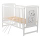BabyNeeds - Patut din lemn Timmi 120x60 cm Din lemn de pin si mdf Stabil si rezistent Inaltime saltea reglabila pe 3 nivele Late