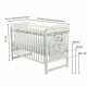Babyneeds - Patut din lemn Timmi 120x60 cm Cu laterala culisanta Din lemn de pin si mdf Stabil si rezistent Inaltime saltea regl
