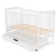 BabyNeeds - Patut din lemn Ola 120x60 cm Cu sertar cu capac Din lemn de pin si mdf Stabil si rezistent Inaltime saltea reglabila