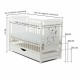 Babyneeds - Patut din lemn Timmi 120x60 cm Cu sertar cu capac Din lemn de pin si mdf Stabil si rezistent Inaltime saltea reglabi