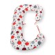 BabyNeeds - Perna 3 in 1 pentru gravide si bebelusi Soft Plus Cu husa detasabila din bumbac Bulinute rosii
