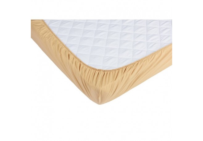 BabyNeeds - Cearceaf cu elastic 120x60 cm Cappuccino