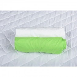 BabyNeeds - Set 2 cearceafuri cu elastic 120x60 cm Verde+Alb