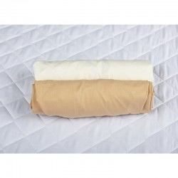 BabyNeeds - Set 2 cearceafuri cu elastic 120x60 cm Cappuccino+Crem