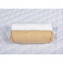 BabyNeeds - Set 2 cearceafuri cu elastic 120x60 cm Cappuccino+Alb