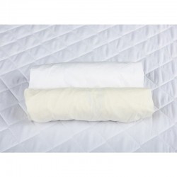 BabyNeeds - Set 2 cearceafuri cu elastic 120x60 cm Crem+Alb