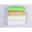 BabyNeeds - Set 4 cearceafuri cu elastic 140x70 cm Cappuccino+Crem+Alb+Verde