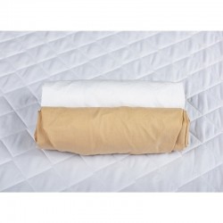 BabyNeeds - Set 2 cearceafuri cu elastic 140x70 cm Cappuccino+Alb