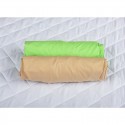 BabyNeeds - Set 2 cearceafuri cu elastic 140x70 cm Cappuccino+Verde