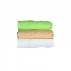 BabyNeeds - Set 3 cearceafuri cu elastic 140x70 cm Cappuccino+Alb+Verde