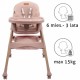 Scaun de masa 2 in 1 Kidwell KARIMI - Roz