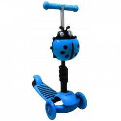 Trotineta 5 in 1 roti cu LED platforma antiderapanta JR R-Sport - Albastru - Resigilat
