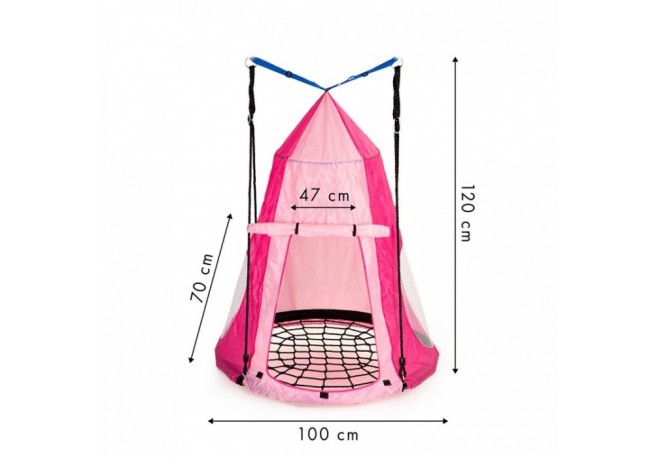 Cort de joaca pentru leagan Ecotoys B-TNT01 - Roz