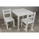 Set de masa cu doua scaune pentru copii Drewex - Alb