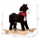 Calut balansoar cu roti sunete si coada in miscare Ecotoys XL-106W - Ciocolatiu