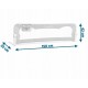 Bariera de protectie pentru pat 150 x 35 x 42 cm Nukido 722200 - Gri