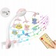 Carusel muzical pentru patut cu proiector sunete si jucarii Ricokids RK-813 - Roz