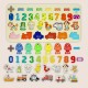 Tabla educativa din lemn cu cifre animale si vehicule Ricokids 781400