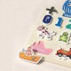 Tabla educativa din lemn cu cifre animale si vehicule Ricokids 781400